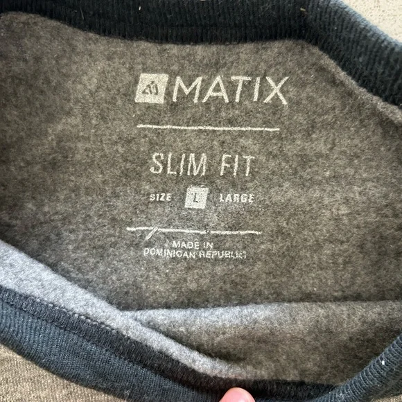 Matix Black and Gray Graphic Sweatshirt - Picture 3 of 4